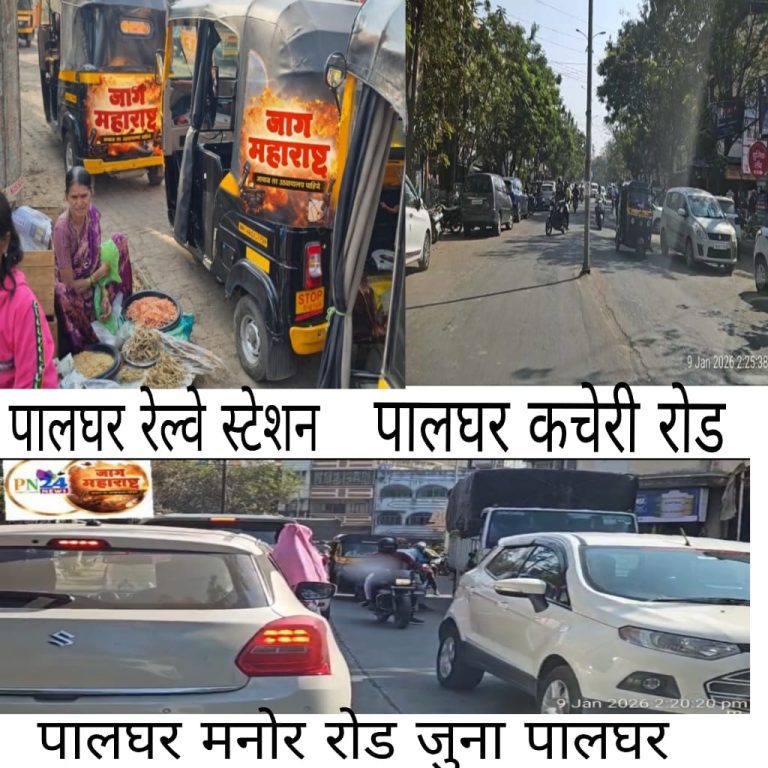 पालघर रेल्वे स्टेशन (वेस्ट) परिसरात रस्त्याच्या कडेला फेरीवाले, भाजी-पाला व मासे विक्रेते बसत असल्यामुळे दररोज मोठ्या प्रमाणात ट्राफिक जामची समस्या निर्माण होत आहे.